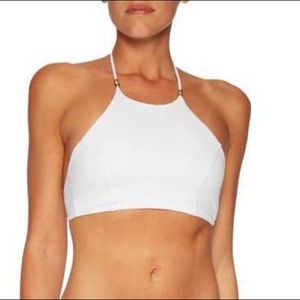 Heidi Klum Swim Sun Muse Halter, white, size 10/L